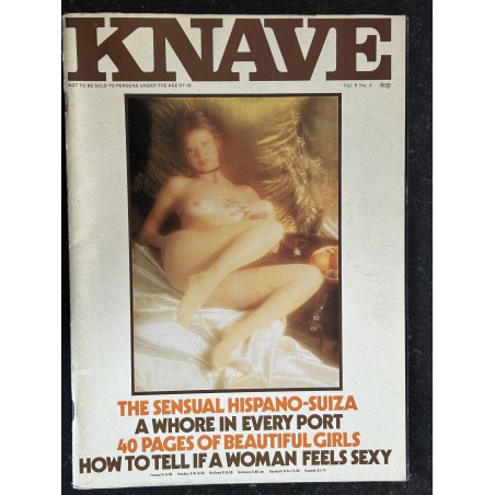 KNAVE Vol. 08 n° 08 1976 - 40 pages of Beautiful Girls - The sensual Hispano-Suiza