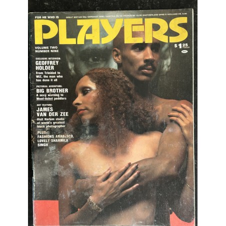 Players Vol. 2 N. 9 février 1976 Interview Geoffrey Holder - James Van Der Zee - Fashions Arabesco Lovely Sharmila Singh