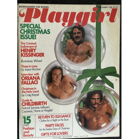 Playgirl Vol. 4  n° 7 December 1976 Interview Oriana Fallaci - 15 pages Fashion and Beauty