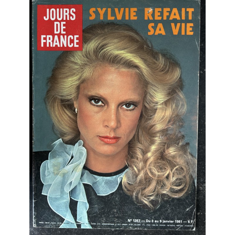JOURS DE FRANCE 1357 Sylvie Vartan refait sa vie - Karen Cheryl et Claude 4 pages Isabelle Morizet - Sylvia Kristel - Guy Beart
