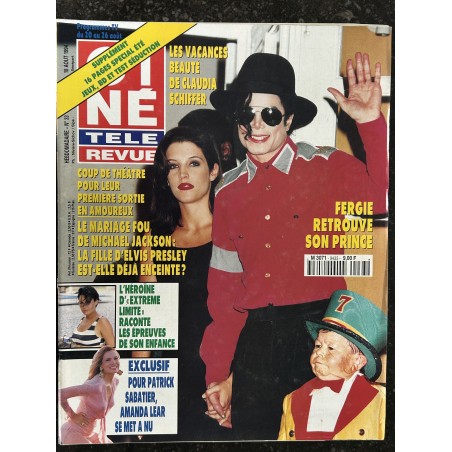 CINE TELE REVUE 1994 08 18 n° 33 Michael Jackson Elvis Presley Mariage - Claudia Schiffer - Amanda Lear - Astrid Veillon