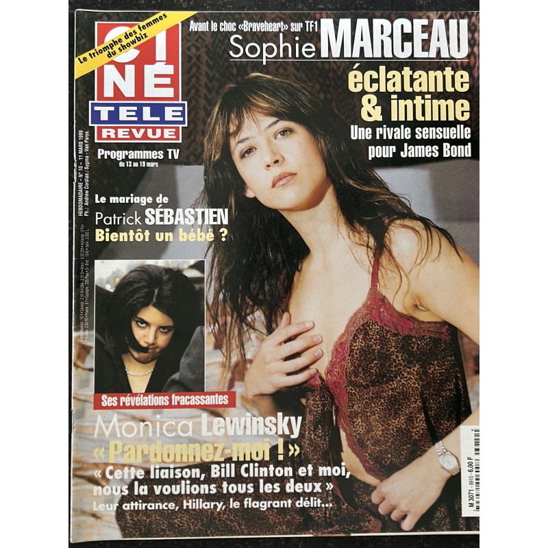 CINE TELE REVUE 1999 03 11  n° 10 Sophie Marceau Intime James Bond - Herbert Leonard - Monica Lewinsky