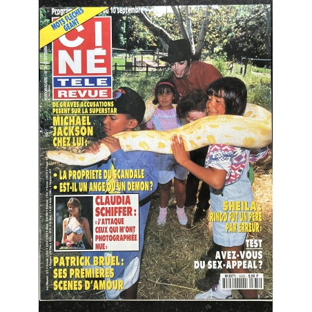 CINE TELE REVUE 1993 09 n° 35 Michael Jackson " Je n'ai jamais touché un enfant " 4 pages - Sheila Ringo fut un père par erreur