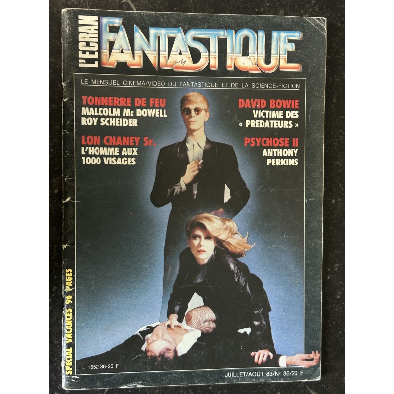 L'écran fantastique n° 36 - 1983 - TONNERRE DE FEU COVER DAVID BOWIE  PSCYCHOSE II PERKINS