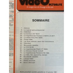 VIDEO ACTUALITE N° 11 décembre 1980 - Premier Hit-parade 1981 des vidéocassettes - Cendrillon