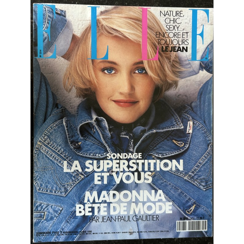 ELLE 2314 14 mai 1990 Madonna Bête de mode par Jean-Paul Gaultier- Mode Le Jean - Clint Eastwood