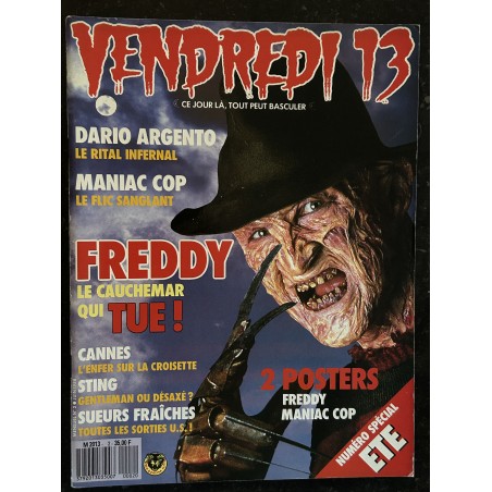 VENDREDI 13 N° 2 FREDDY Dario Argento Maniac Cop STING