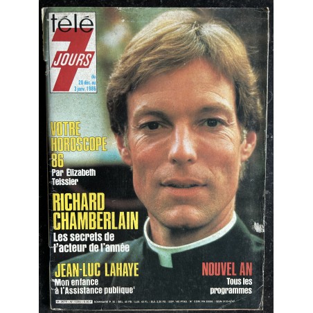 Télé 7 Jours  1335 28 décembre au 3 janvier 1986 Cover Richard Chamberlain Jean-Luc Lahaye