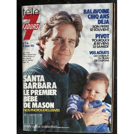 Télé 7 Jours  1598 janvier 1991 Santa Barbara le bébé de Mason - Balavoine - Pivot
