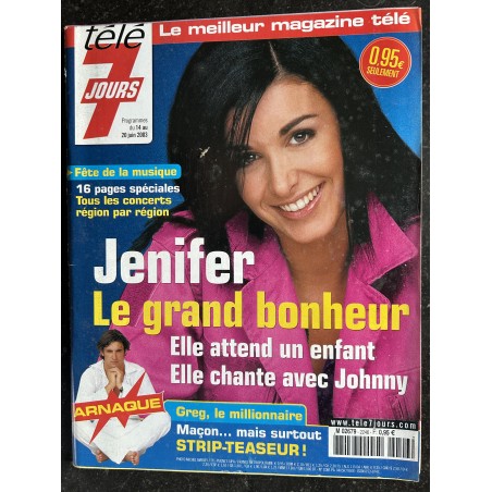 TELE 7 JOURS  2246 juin 2003 Jenifer Le Grand bonheur - Greg le millionnaire + Supplément fête de la musique