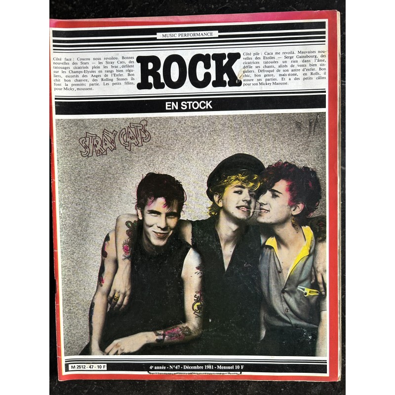 ROCK en STOCK  1981 N° 47 Stay Cats - Stranglers / Taxi-Girl - Interview Serge Gainsbourg - Jacques Higelin