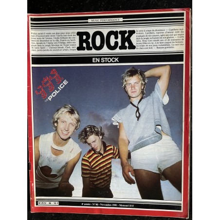 ROCK en STOCK  1981 N° 46 The Police Sting - Stray Cats - Urban Sax - Bernard Lavilliers