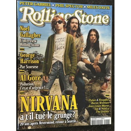 ROLLING STONE 2011 10 Nirvana a-t-il tué le grunge ? Noel Gallagher George Harrison J.L. Murat