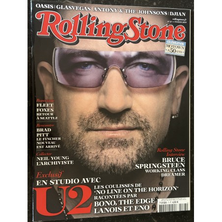 ROLLING STONE 2009 02 COVER U2 Bono Bruce Springsteen Neil Young Brad Pitt Fleet Foxes