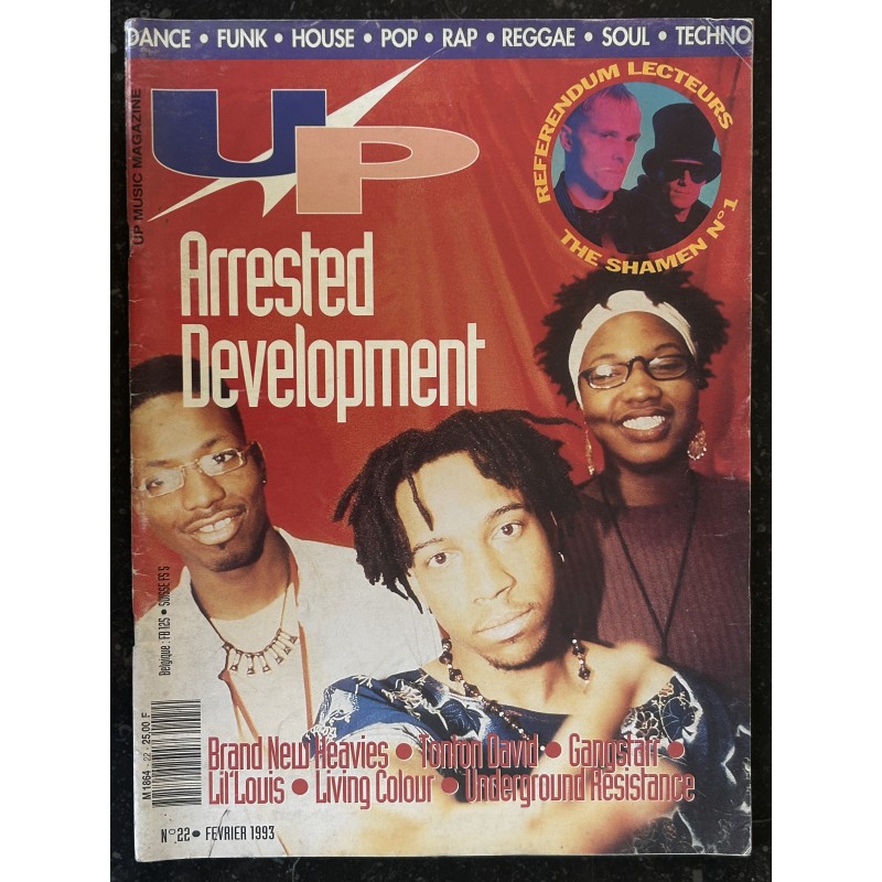UP N° 22 février 1993 Arrested Development Brand New Heavies Tonton David Gangstarr Underground Résistance68 pages