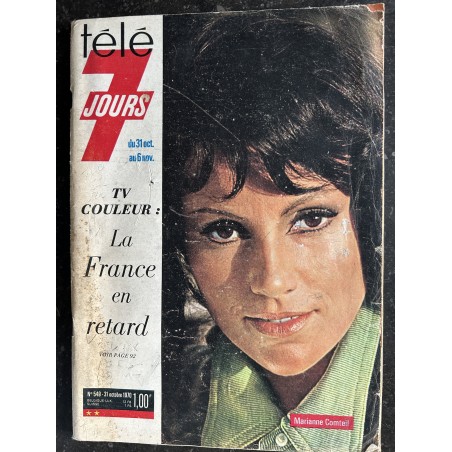 Télé 7 Jours 549 31 octobre 1970 Marianne Comtell - TV Couleur la France en retard