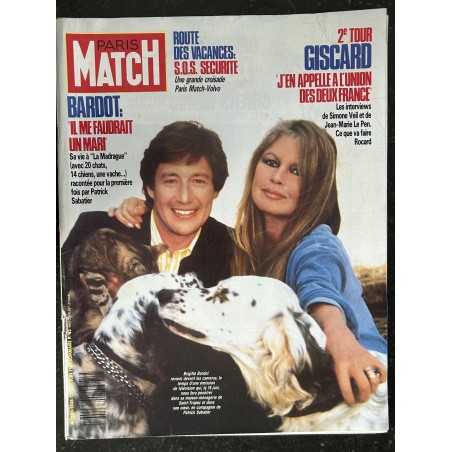 PARIS MATCH N° 2038 juin 1988 Cover Brigitte BARDOT Il me faudrait un mari STING
