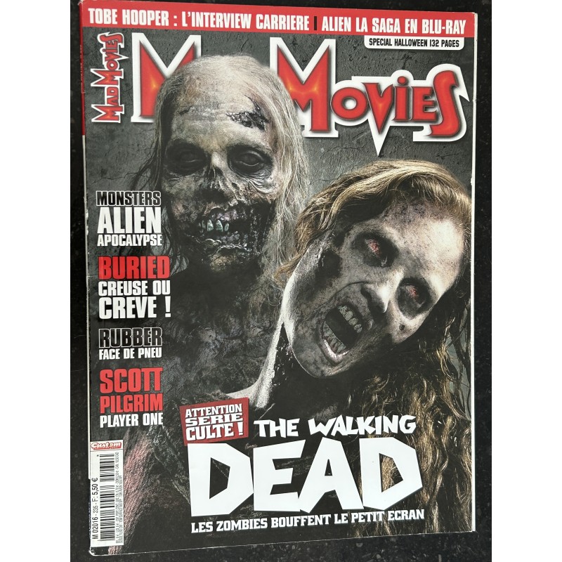 Ciné Fantastique MAD MOVIES  n°235  - 2010 -  The walking DEAD  ALIEN  BURIED  RUBBER  SCOTT PILGRIM