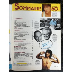 TELE CINE VIDEO 60 Mars 1986 Sophie MARCEAU Interview - Films d'arts martiaux Kung Fu + 90 autocollants