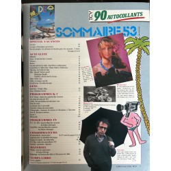 TELE CINE VIDEO 53 Juillet 1985 Spécial vacances Woody Allen Christian Sarron + 90 autocollants