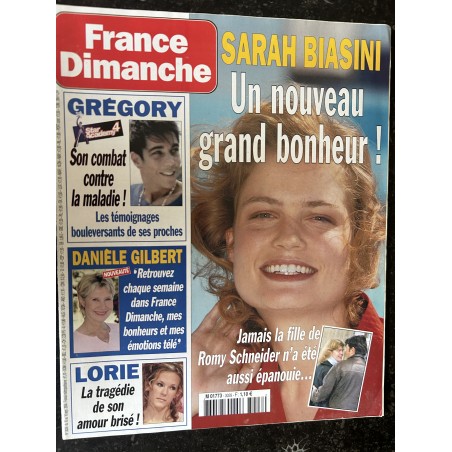 France Dimanche 3028 Septembre 2004 Grégory Lemarchal Son combat contre la maladie § Star Academy 4 - Lorie - Sarah Biasini
