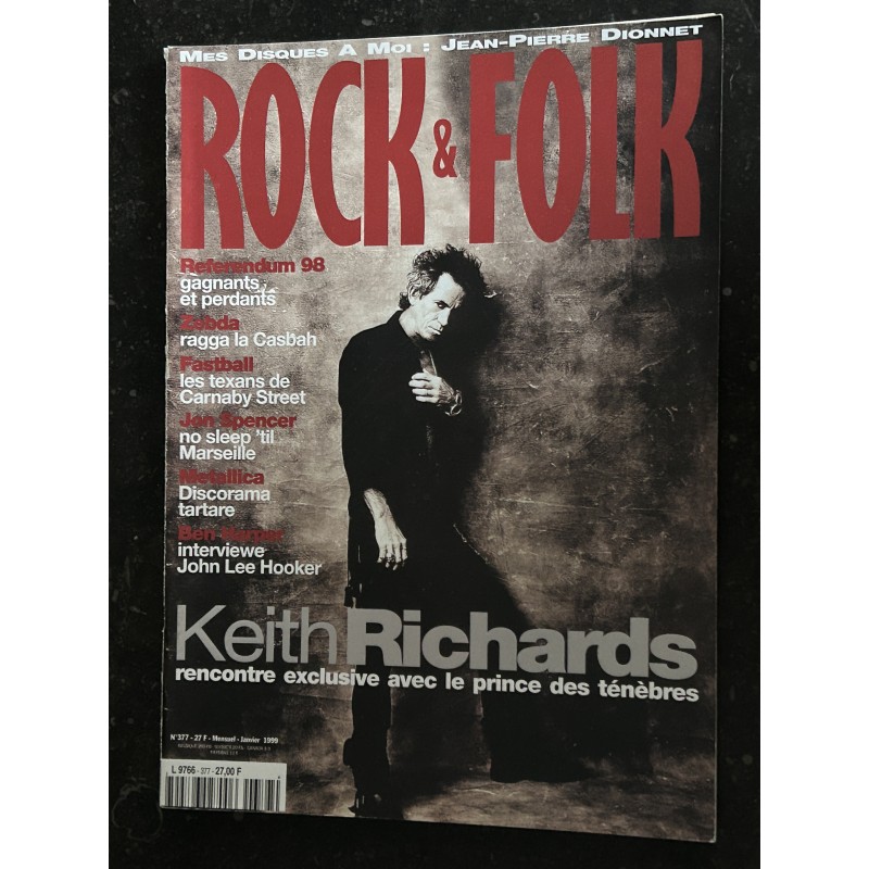 ROCK & FOLK 377 Keith RICHARDS ZEBDA  Jon Spencer METALLICA Ben Harper  john Lee Hooker