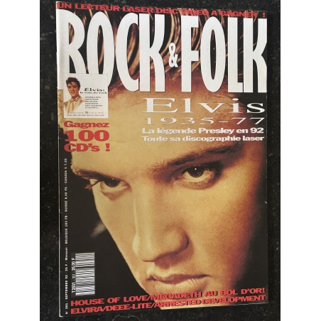 ROCK & FOLK 301 septembre 1992 Elvis Presley - House of Love - Megadeth