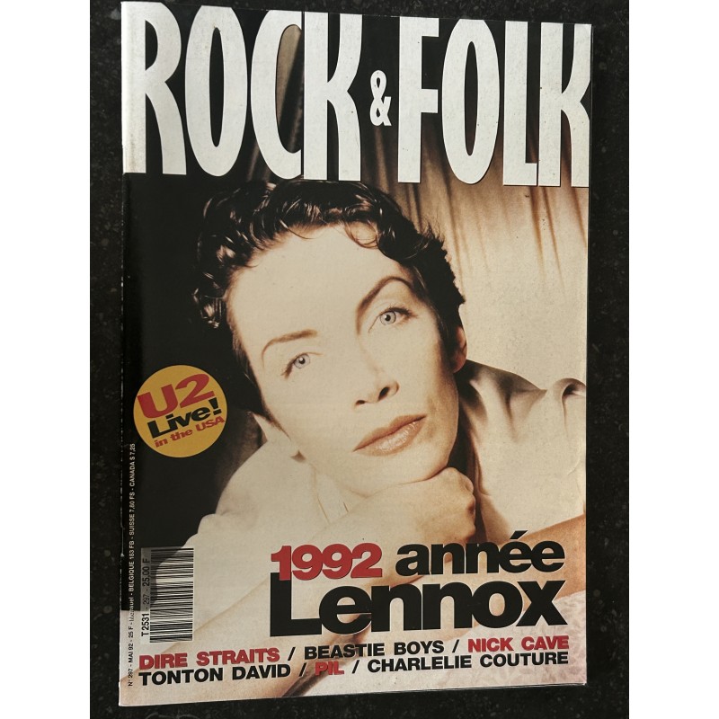 ROCK & FOLK 297 Mai 1992 L'année Annie LENNOX Dire Straits  NICK CAVE  Tonton David Charlelie COUTURE