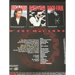 ROCK & FOLK 297 Mai 1992 L'année Annie LENNOX Dire Straits  NICK CAVE  Tonton David Charlelie COUTURE