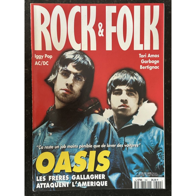 ROCK & FOLK 345 avril 1996 OASIS Iggy Pop AC/DC Tori Amos Garbage Bertignac