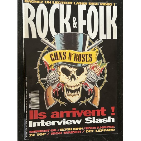 ROCK & FOLK 298 Juin 1992 Guns N'Roses Slash Midnight Oil ZZ Top Iron Maiden Elton John