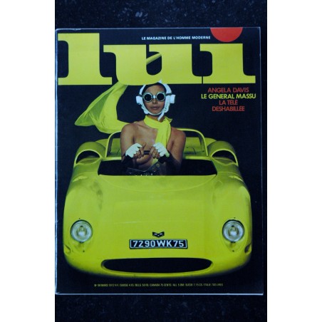 LUI 98 ANGELA DAVIS GLAMOUR PHOTO ADULT Gal MASSU LA TELE DESHABILLEE ASLAN 1971