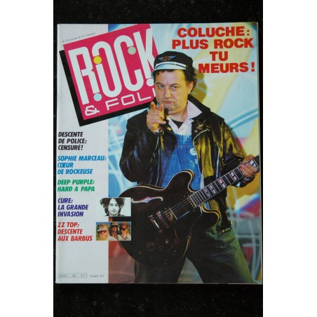 ROCK & FOLK 225  SIMPLE MINDS Mickey Rourke Tom Waits Renaud Pink Floyd DIRE STRAITS