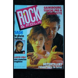 ROCK & FOLK 227 SADE DIVIN TABOU LLOYD COLE SUPERTRAMP GAINSBOURG CHARLOTTE 1986