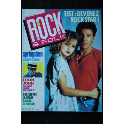 ROCK & FOLK 229 SPRINGSTEEN ELTON JOHN MADONNA COUVERTURE 1986