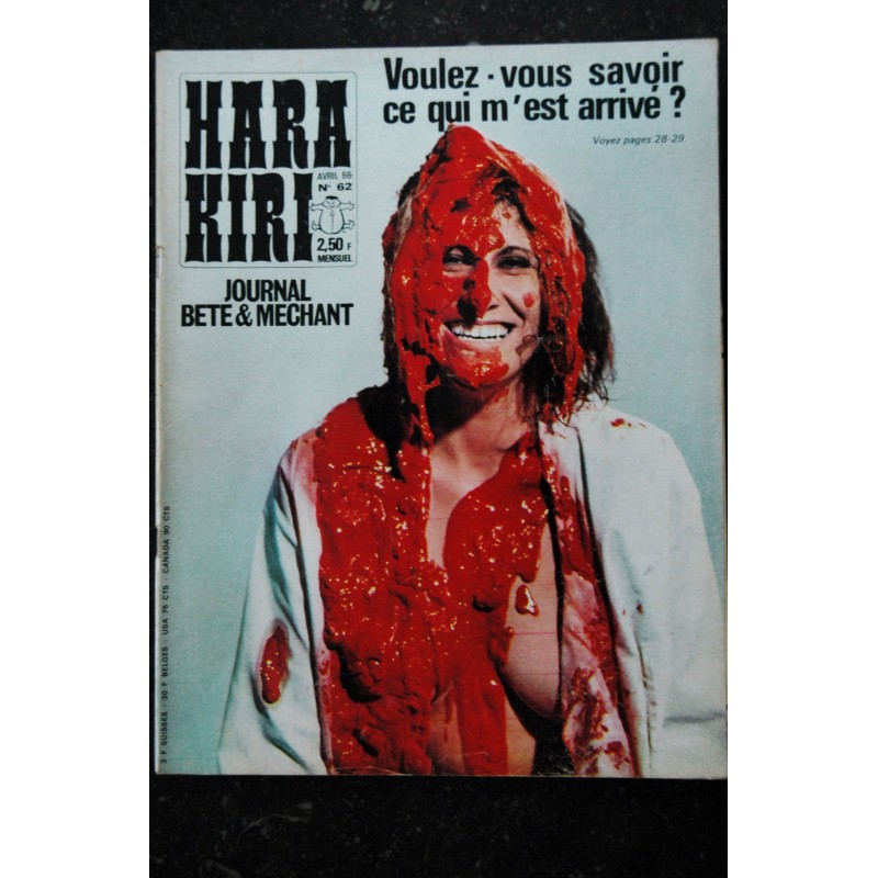 HARA KIRI 061 N° 61    REISER  WOLINSKY HOPF   TOPOR   GEBE CABANNA CHORON CABU  mars 1966