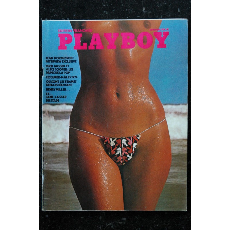 PLAYBOY 10 MICK JAGGER ALICE COOPER POP 1974 HENRY MILLER PHOTOS DAVID CHAN SEXY