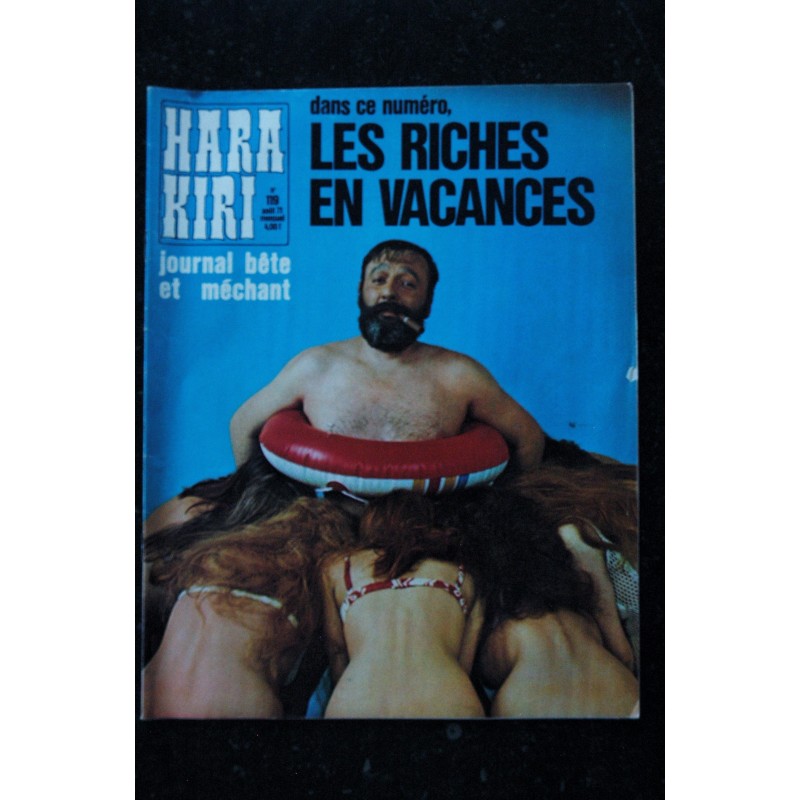 HARA KIRI 118  JUILLET 1975   14 JUILLET JOUR SANS CULOTTE  WOLINSKI CHENZ MARIE LOB CAVANNA