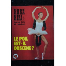 HARA KIRI 133  Octobre 1972 Une pionne pour 60 refoulés  WOLINSKI PROFESSEUR CHORON GEBE CHENZ CAVANNA