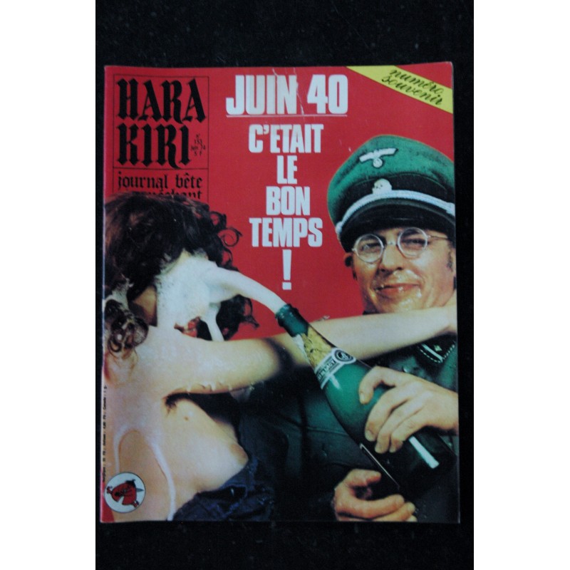 HARA KIRI 152  Mai 1974  Si la gauche gagne..On retire les mains    CAVANNA COPI WOLINSKI DELFEIL DE TON