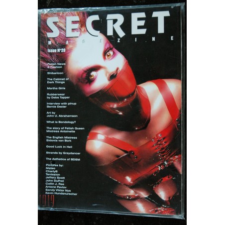 SECRET magazine Issue N° 23  Christophe MOURTHE Ken MARCUS Matt LOMBARD Trevor WATSON  FETICHISME  S.M. NUDE EROTIC