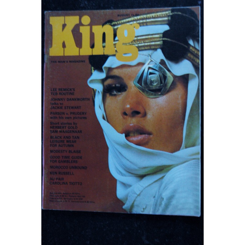 KING 07 July 1966  MODESTY BLAISE  Noel COWARD Otto PREMINGER James JONES Bryan FORBES Pin-Up SEXY VINTAGE