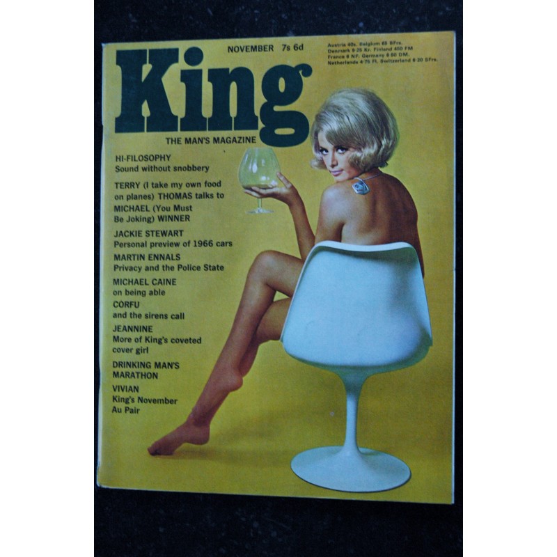 KING 10 October 1966  Sophie RIEU Roy BROOKS PETER EVANS  JAMES LEASOR David HICKS  Pin-Up SEXY VINTAGE