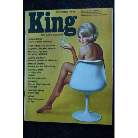 KING 10 October 1966  Sophie RIEU Roy BROOKS PETER EVANS  JAMES LEASOR David HICKS  Pin-Up SEXY VINTAGE